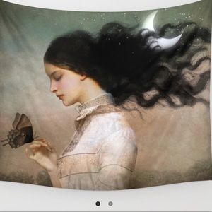 Wall Tapestry « She Likes the Night » by C. School